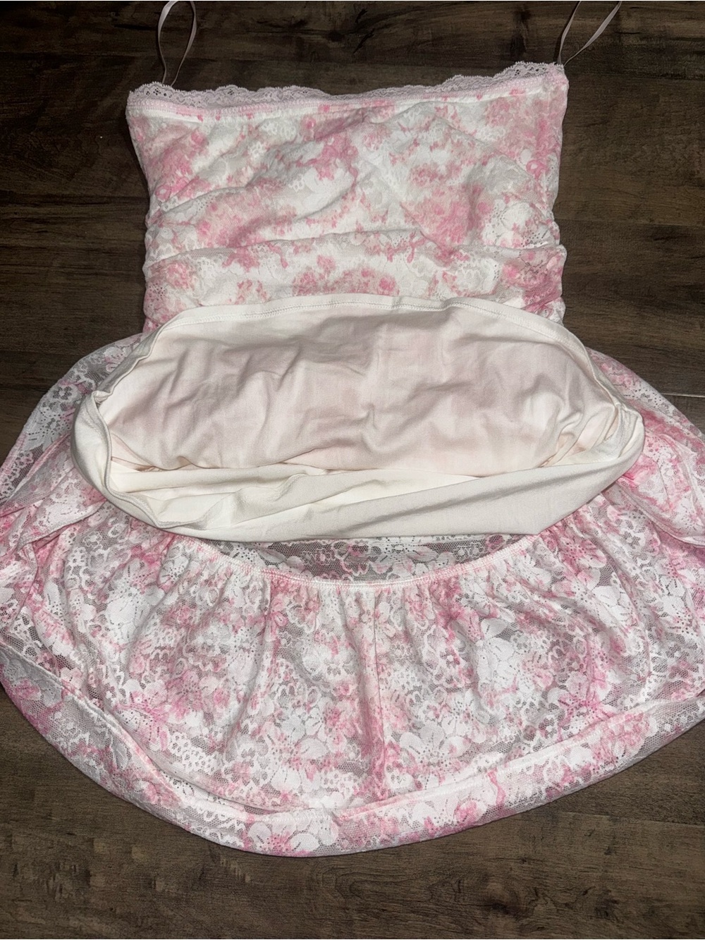 Victoria's Secret PINK x LoveShackFancy Strapless Lace Mini Dress XS NWT - Picture 7 of 11